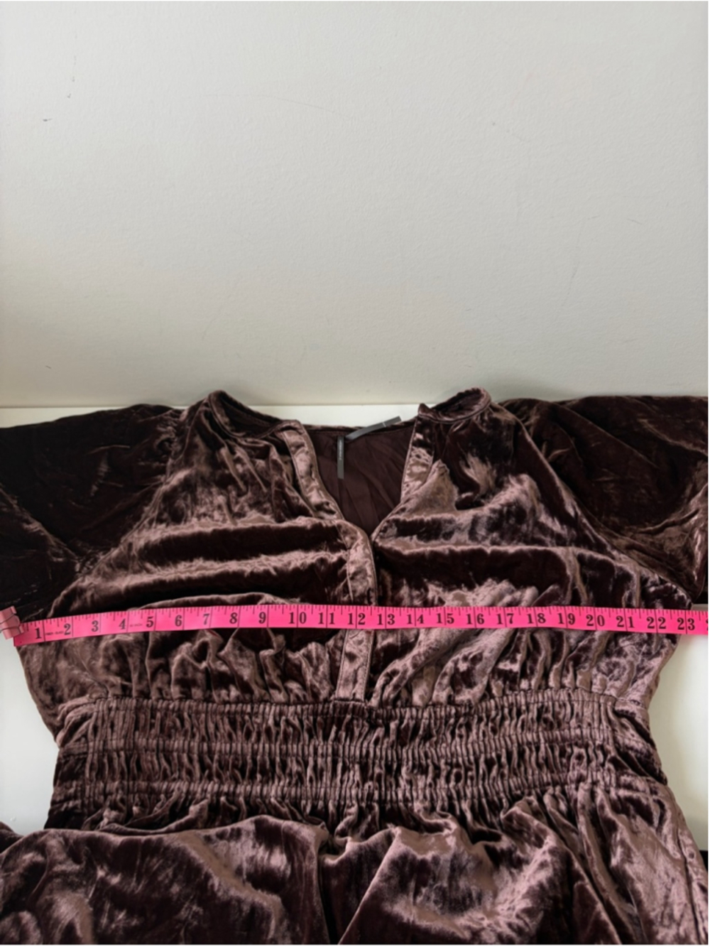 Anthropologie Somerset Velvet Maxi Dress – Chocolate Brown 🤎 Size 1X - Picture 12 of 15